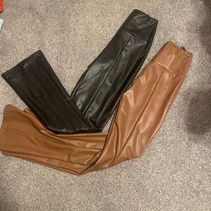Set of Faux Leather Pants